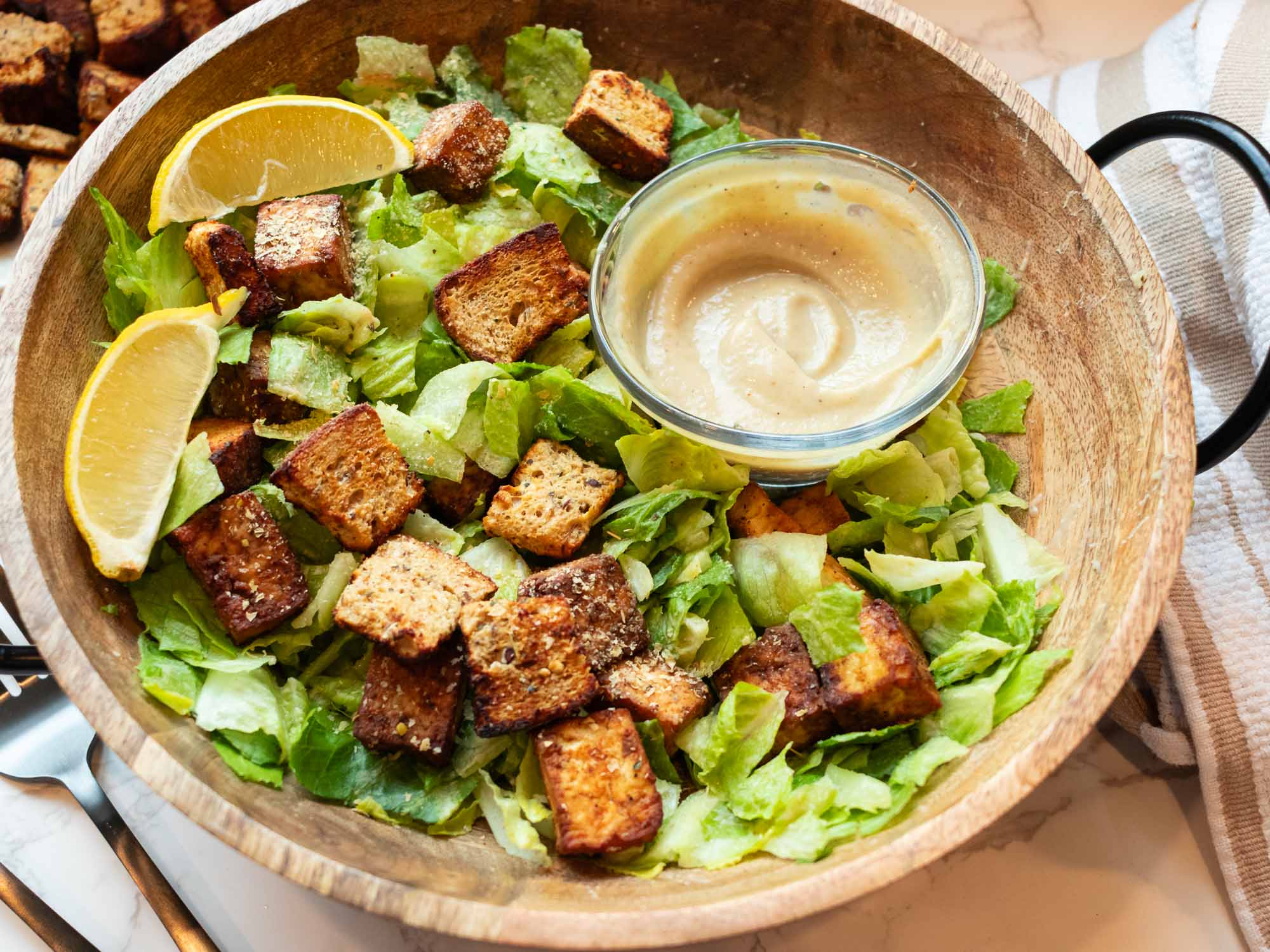 vegan caesar dressing silken tofu Tofu Caesar Salad Dressing (vegan)